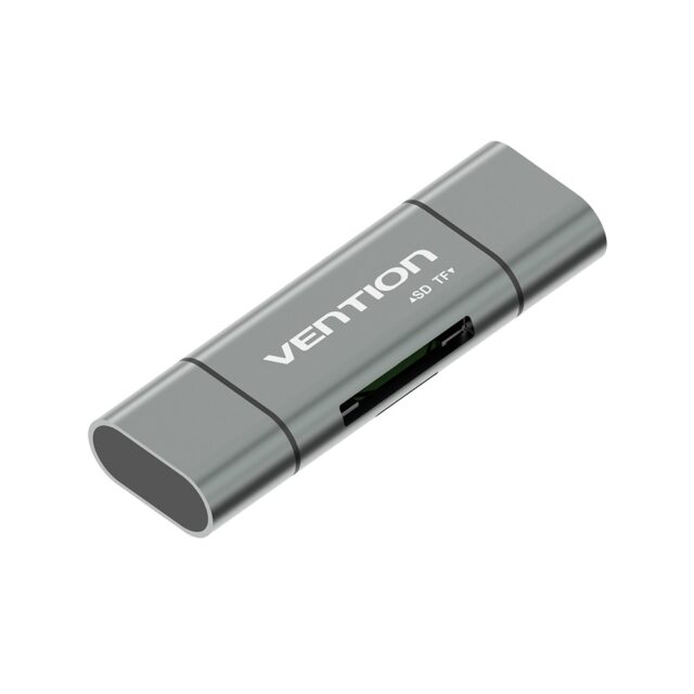 Vention USB3.0 Multi-function Card Reader Gray Metal Type - imagine 3