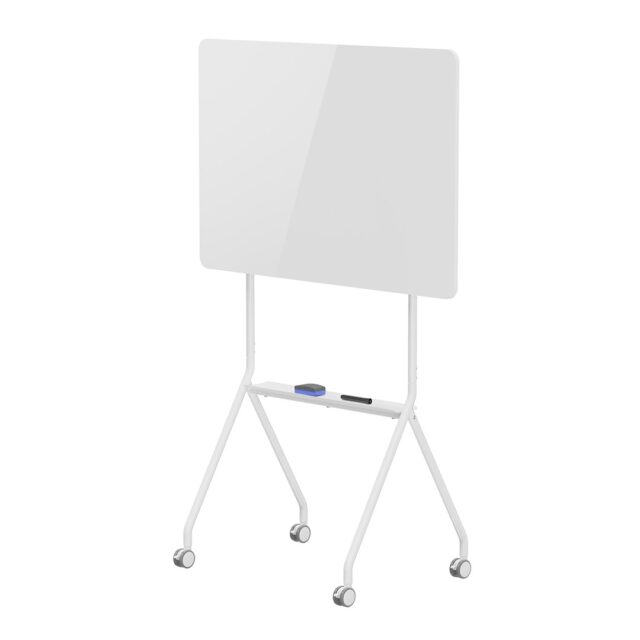 Ergo Office mobile dry erase board  horizontal orientation  white  single sided  with shelf  board dimensions 1190x790mm  ER-306 - imagine 8
