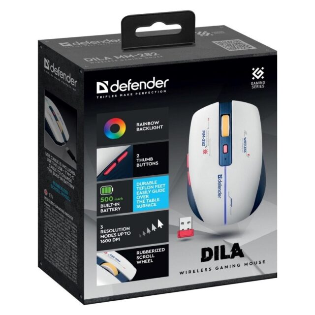 WIRELESS MOUSE DEFENDER DILA MM-282 RF 1800dpi 6P - imagine 7