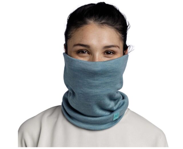 BUFF Multifunctional Sling MERINO HEAVYWEIGHT NECK WARMER SOLID POOL. - imagine 2