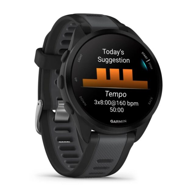 Garmin Forerunner 165 3.05 cm (1.2 ) AMOLED 43 mm Digital 390 x 390 pixels Touchscreen Black GPS (satellite) - imagine 3