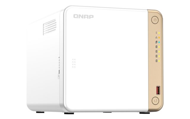 QNAP TS-462-4G NAS/storage server Tower Intel® Celeron® N4505 4 GB DDR4 0 TB QNAP QTS White - imagine 3