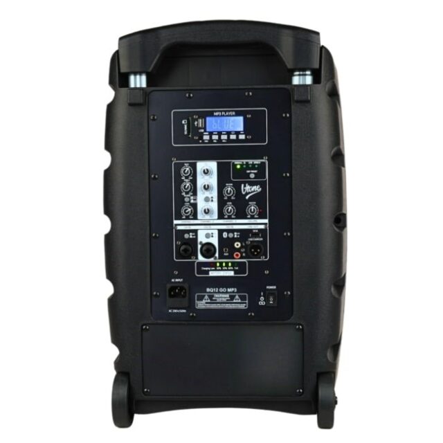 V-TONE BQ12 GO MP3 - active 8  battery-powered speaker with wireless microphone and remote control  black - imagine 5