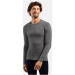 Odlo BL TOP crew neck s/s ACTIVE WARM long-sleeved thermal underwear  size M  dark grey - imagine 2