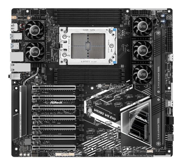 Asrock WRX90 WS EVO motherboard AMD WRX90 Socket sTR5 EEB - imagine 2