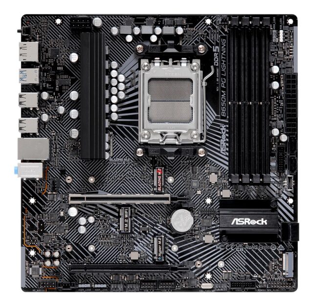 Asrock B650M PG Lightning AMD B650 Socket AM5 micro ATX - imagine 3