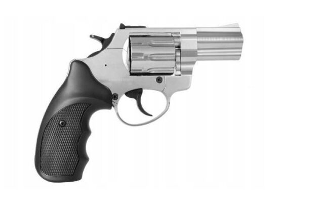 ZORAKI R1-K6L BAS alarm signal blank firing revolver  2.5  barrel  .22 Long Blank caliber  chrome flash (R1256MNP-BAS) - imagine 4