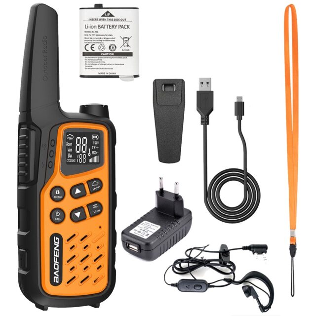 Walkie-Talkie Baofeng BF-T25E Orange  2 pieces - imagine 3