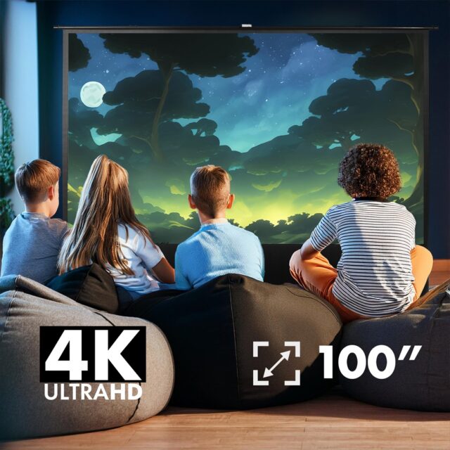 Maclean MC-211 Portable Projection Screen  Compact  Floor  100   4:3 - imagine 8