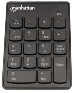 Manhattan Numeric Keypad  Wireless (2.4GHz)  USB-A Micro Receiver  18 Full Size Keys  Black  Membrane Key Switches  Auto Power Management  Range 10m  AAA Battery (included)  Windows and Mac  Three Year Warranty - imagine 3