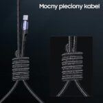 USAMS cable U71 2xUSB-C to USB-C 1.2m 100W PD Fast Charge black SJ551USB01 (US-SJ551) - imagine 3