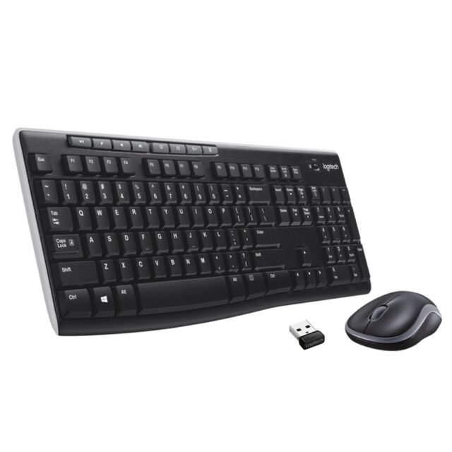 Logitech 920-004508 keyboard Mouse included Home RF Wireless QWERTY US International Black - imagine 5