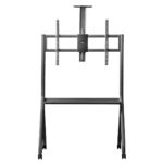 Maclean TV stand / cart  camera shelf  on casters  55-100   max load 120kg/10kg shelf  max. VESA 900x600  black  MC-114 B - imagine 5