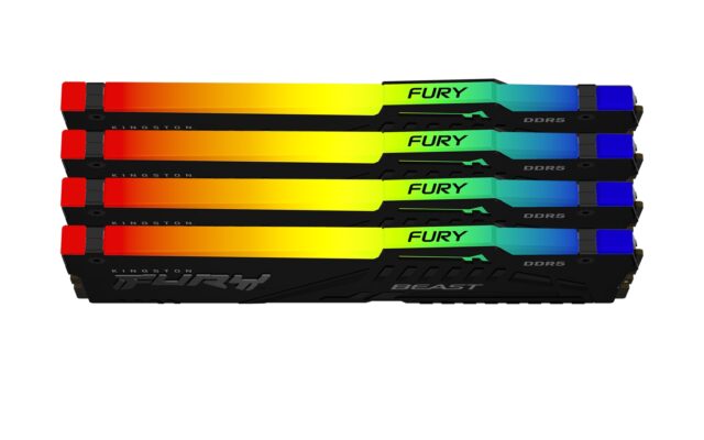 Kingston Technology FURY Beast 128GB 5600MT/s DDR5 CL40 DIMM (Kit of 4) RGB XMP - imagine 2