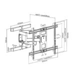 Maclean MC-881 TV bracket 37-85   Black max Vesa 600x400 60kg - imagine 7