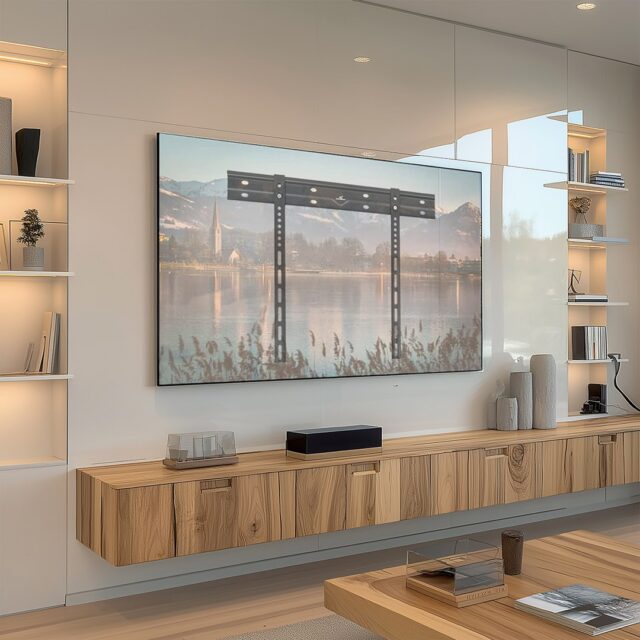 Maclean ultra flat wall mount for TV  40-85   max VESA 600x400  load up to 80kg  MC-123 - imagine 13