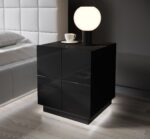 Cama bedside table REJA black gloss/black gloss - imagine 5