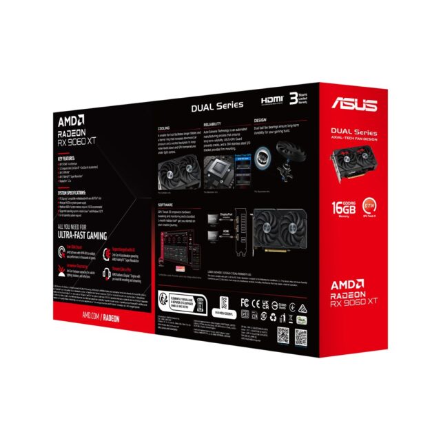 ASUS Dual -RX9060XT-16G AMD Radeon RX 9060 XT 16 GB GDDR6 - imagine 10