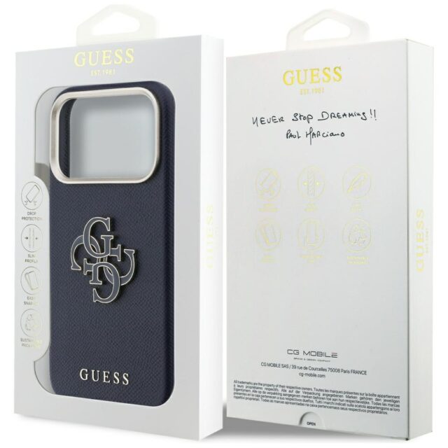 Case Guess FW Resin Logo for iPhone 17    Pro  blue - imagine 8