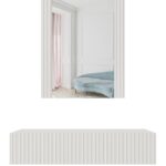 Dressing table with mirror PAFOS 80x41.6x100 white matte