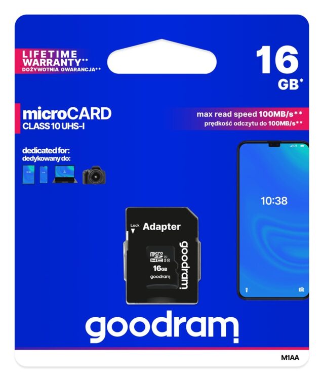 Goodram M1AA-0160R12 memory card 16 GB MicroSDHC Class 10 UHS-I - imagine 3