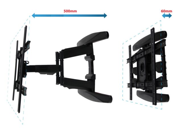 Esperanza ERW021 CRONOS 2.16 m (85 ) TV mount Black - imagine 6