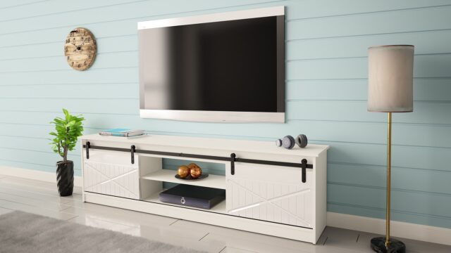 RTV GRANERO cabinet 200x56.7x35 white/gloss white - imagine 6