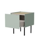 Cama Bedside table  2 pcs. FELLINI 40x41x60 olive + oiled oak top - imagine 2