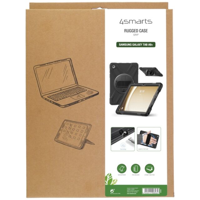 Pancerne etui z uchwytem  4smarts Rugged Case Grip do Samsung Galaxy Tab A9+ - imagine 3