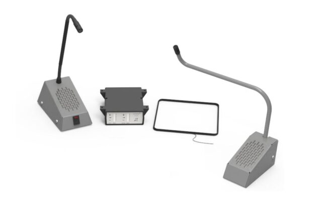 Contacta STS-K035-G-LH Intercom Curved Left-Microphone System  free-standing - imagine 3