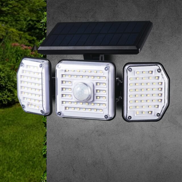 Maclean IP65 Solar LED Lamp with Motion and Dusk-to-Dawn Sensor IP65 4W 320lm 4000K Li-ion 1200 mAh 3 Operating Modes Floodlight Security Garden Entryway HQ - imagine 3