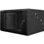 Lanberg WF02-6606-10B rack cabinet 6U Wall mounted rack Black