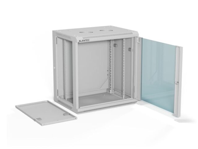 ALANTEC 19  12U 600x450 wall-mounted cabinet  grey - imagine 3