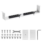 Maclean compact under-desk cable organizer  max load 5kg  white  MC-107 W