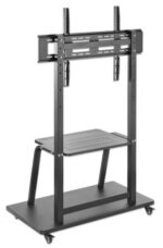 Manhattan TV & Monitor Mount  Trolley Stand  1 screen  Screen Sizes: 37-100   Black  VESA 200x200 to 800x600mm  Max 150kg  Shelf and Base for Laptop or AV device  Height-adjustable to four levels: 862  916  970 and 1024mm  LFD  Lifetime Warranty - imagine 5