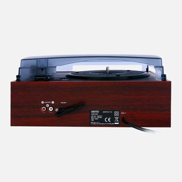 Camry Premium CR1113 Belt-drive audio turntable Black  Chrome  Wood Semi Automatic - imagine 12