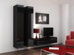 Cama TV stand VIGO 140 30/140/40 black/black gloss - imagine 13