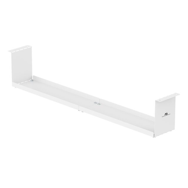 Maclean compact under-desk cable organizer  max load 5kg  white  MC-107 W - imagine 4