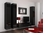 Cama Full cabinet VIGO '180' 180/40/30 black/black gloss - imagine 13