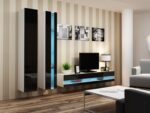 Cama TV stand VIGO NEW 30/140/40 white/black gloss - imagine 2