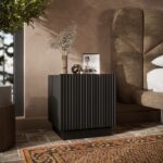 Cama Bedside cabinet  2 pcs  LIVERTI  45x42x47  black - imagine 3