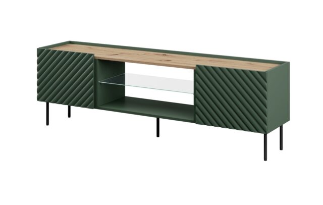 EF ONDA RTV cabinet 180.5x40xH58.39 green (standing or wall mounted) - imagine 4