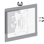 Maclean MC-501A Universal Wall TV Bracket 23-42  uo to 30kg vesa 200x200 Black