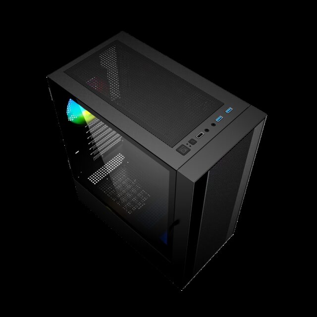 Gembird Fornax 4000 ARGB gaming ATX computer case  Midi Tower  backlight  Black - imagine 5