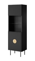 Display case PALAZZO 60x42x190 black + oak craft