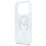Case Karl Lagerfeld Liquid Glitter Karl  Script Logo MagSafe for iPhone 17 Pro transparent - imagine 7