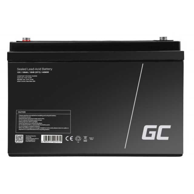 Green Cell AGM30 vehicle battery Sealed Lead Acid (VRLA) 100 Ah 12 V Marine / Leisure - imagine 4