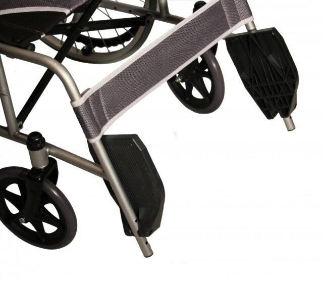 Lightweight steel Wheelchair with brakes AT52301 - imagine 3