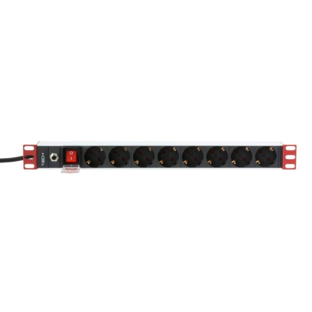 Techly Rack 19  Power Strip 8 Outlets Schuko Plug - imagine 3