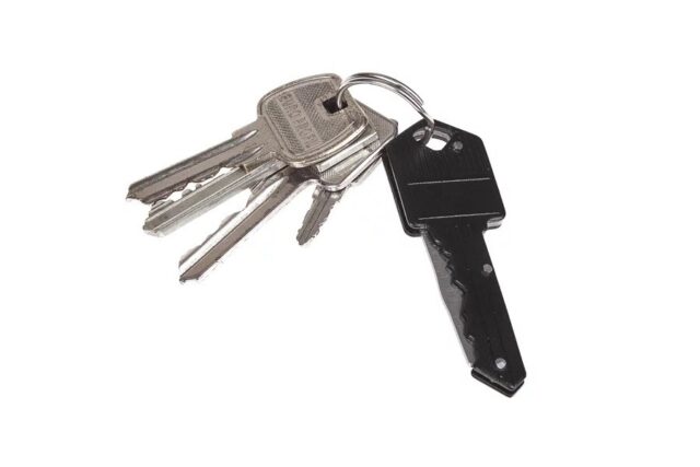 Knife GUARD KEY KNIFE key folding knife Black (YC-006-BL) - imagine 5